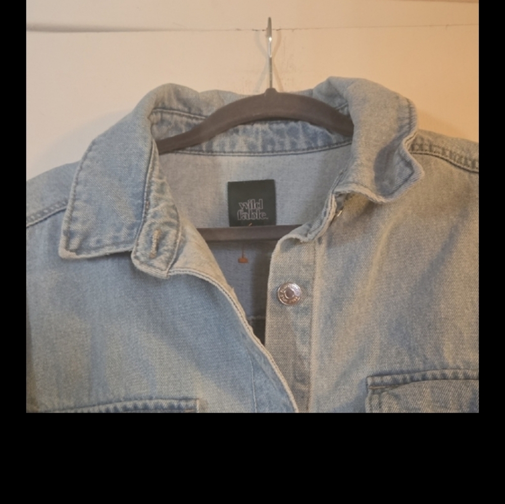 Denim Button-Up Jacket - Picture 13 of 14